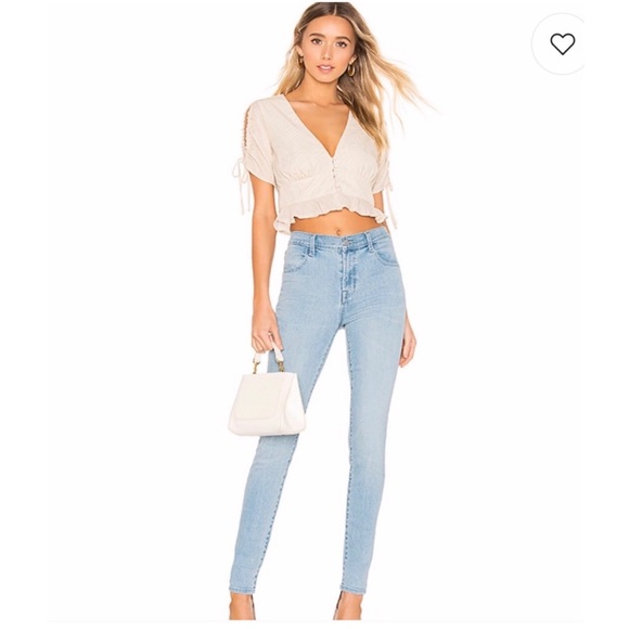 J Brand Denim - J Brand high rise light wash skinny jeans